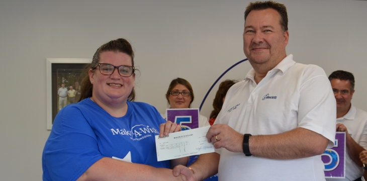 Make-A-Wish Foundation cheque presentation
