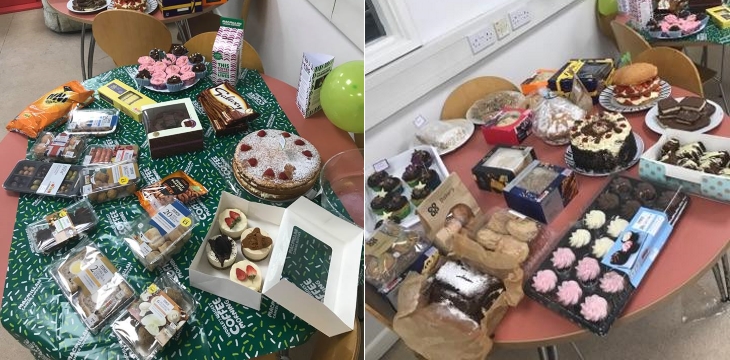 Cakes at coffee morning fundraiser