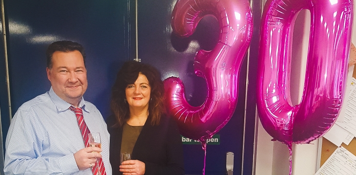 Gill Rowlands with Darren Taylor